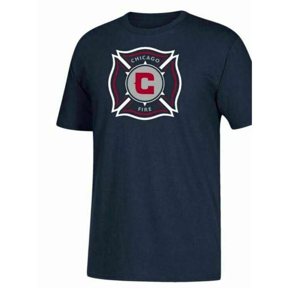 MLS Men's Chicago Fire‎ Short Sleeve Cotton Blend T-Shirt Midnight Navy Small